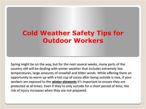 cold weather sales reps